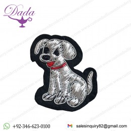 China Manufacturer Hand Embroidery Dog Lapel Pin For Kids Gifts