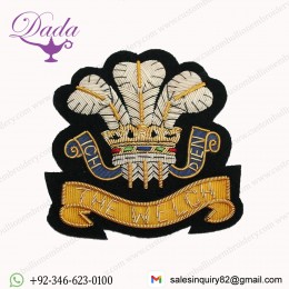 Welch Regiment Blazer Badge, Wire
