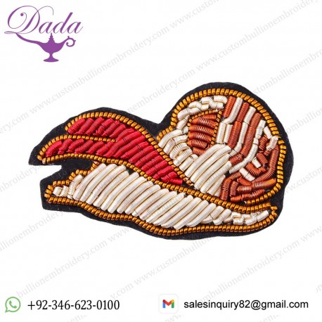 Cool new Hand-embroidered female brooch pin cute animal indian silk fun badge