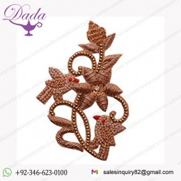 Copper zari patchwork