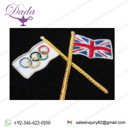 Country flags Bullion wire brooches