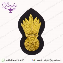 Custom Indian Bullion Wire Embroidery Badge
