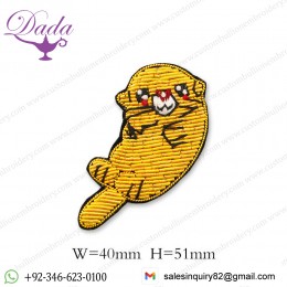 Customized brooch suppliers pin hand embroidery brooch badges Bullion wire fashion jacket 