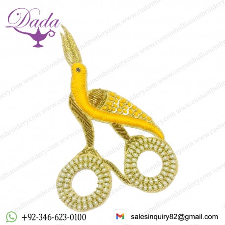 Embroidery Applique Patch Motif Designer Collection swan for Jacket Dresses Handbags