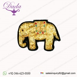 Fashion Elephant Animal Korean Shirt T-shirt Jeans Accessories Hand Embroidery Brooch Cute India