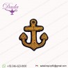 Gold anchor Brooch Handmade embroidered badges bullion wire embroidery brooch