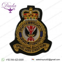 Royal Air Force Bomber Command RAF Military Blazer Badge Wire Bullion Badge