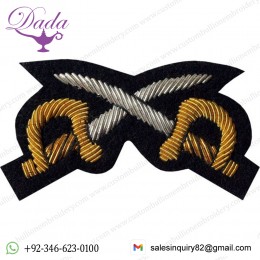 PT Instructor Gold On Navy, Mess Dress Badge