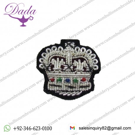 Badge Crown Silver Wire