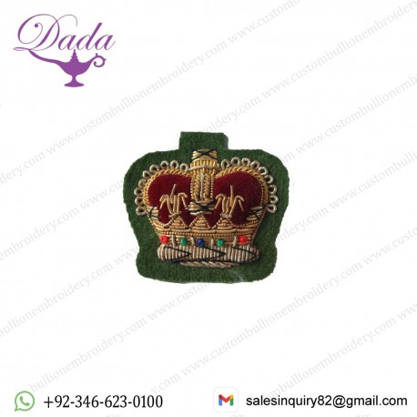 WO2 Gold On Grass Green, Mess Dress Badge