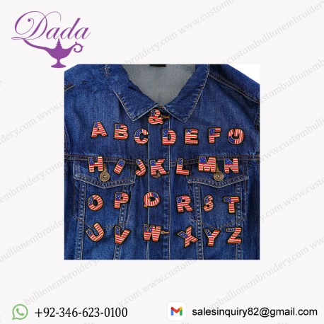 Jeans brooch hand embroidery Indian silk badges emblem china motif creative decorative pins simple