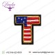 letter T Bullion wire brooch pin hand brooch badges Bullion wire fashion jacket Indian China