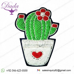 Hand Embroidery Plant Cartoon Corsage Fairy Ball Brooch Indian Silk Badge Jewelry