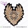 Handmade bullion wire embroidery badge, patch Big Round Wing Design badge