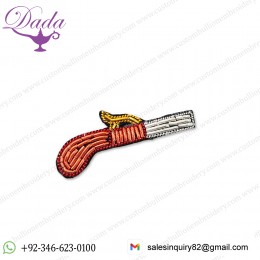 Handmade India Bullion Wire Embroidery Patch for Brooch