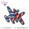 high quality 3d embroidery patch cloth badge airplane brooch