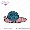 Manufacture custom insect design bullion wire embroidery patch with safety pin