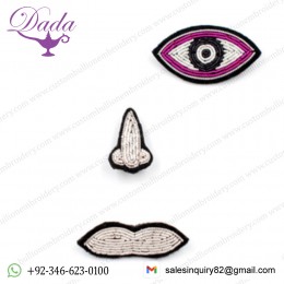 MAYA hand embroidery Indian silk badges emblem china motif creative decorative pins simple brooch