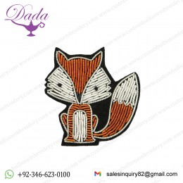 Hand made embroidery bullion wire badge patch