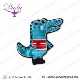 neobychnaya Customized Bullion wire brooch pin hand embroidery brooch badges Bullion wire