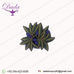 OLIVIER Bullion wire brooch pin hand embroidery brooch badges Bullion wire fashion jacket Indian