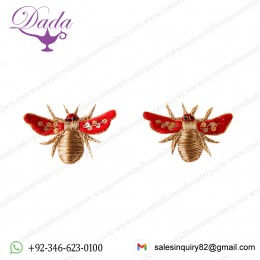 Pair bee Saree brooch hand embroidery  Indian silk badges brooch decorative pins simple brooch