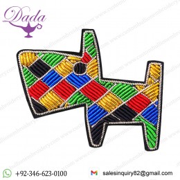 Patch Brooch India Silk Wire Handmade Embroidered Badge Fabric Badge Clothing Decoration