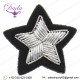 Silver Star bullion wired brooch