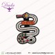 Snake Hand Embroidered Brooches