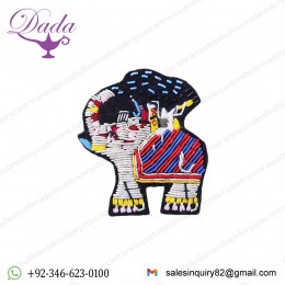 Hand-embroidered animal cartoon brooch Indian silk badges fun pin wild brooch