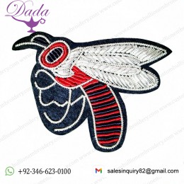 Hand-embroidered Indian Silk Badge Brooch Domineering Insect Bee Tide Female
