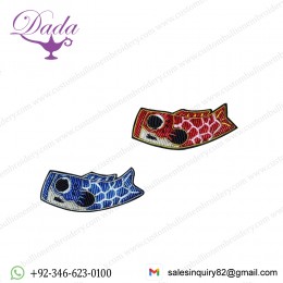 Hand-embroidered Indian Silk Badge Corsage Chinese Style Koi Fish Wild Brooch