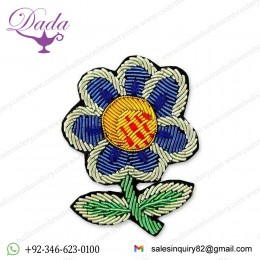 Hand-embroidered Orchid Cartoon Brooch Indian Silk Badges Pin Decoration Brooch