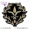 Hand-Embroidered renaissance Appliques Flower Vine Gold Bullion Patch 3.5x3 inch