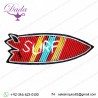 Hand-embroidered SURF Surfboard Brooch Indian Silk Badge Wild Brooch Accessories