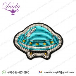 Handmade Bullion Wire Brooch Pin Bullion Embroidery Brooch