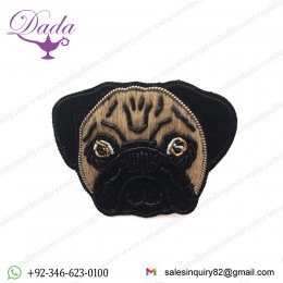 PUG Bullion wire brooch pin hand embroidery brooch badges Bullion wire fashion jacket I