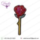ROSE Bullion wire brooch pin hand embroidery badges Bullion wire fashion jacket Indian China