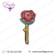 Rose flower  brooch fashion embroidery badge