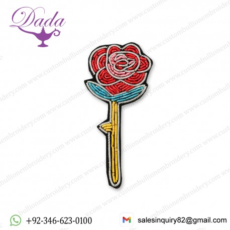 Rose flower  brooch fashion embroidery badge