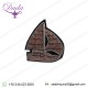 SAIL BOAT Bullion wire brooch pin hand embroidery brooch badges Bullion wire