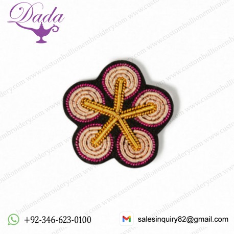 Sakura Bullion wire brooch pin hand embroidery brooch badges Bullion wire fashion