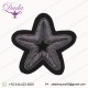 Sewing On Backing Clothes Cap Decorative Star Shape Patch Bullion Wire Embroidered Badge