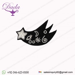 SHOOTING STAR Bullion brooch pin hand embroidery brooch badges Bullion wire crest goldwork