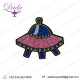 SPACE SHIP Hand Embroidery brooches