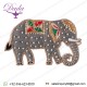 Sparkling Grey Elephant Sewing Applique 3D Large, 5 inchx3.5 inch DIY
