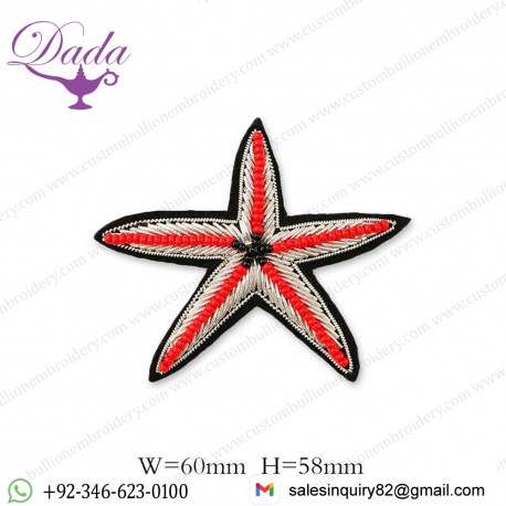 Star Fish Bullion wire brooch
