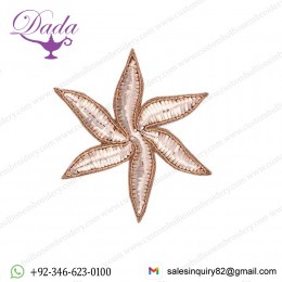 Star Shape Mukaish, Badla Work Hand Work Patch