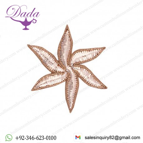 Star Shape Mukaish, Badla Work Hand Work Patch
