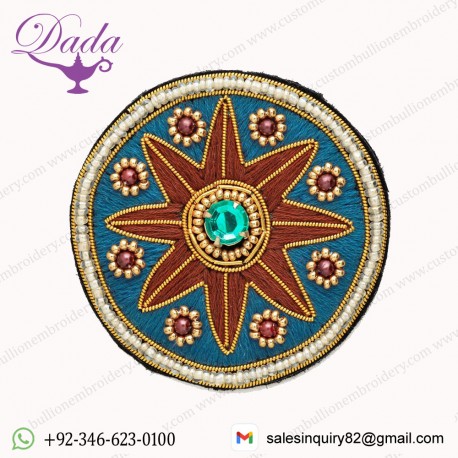 Stitch-on Beaded Applique Patch motif